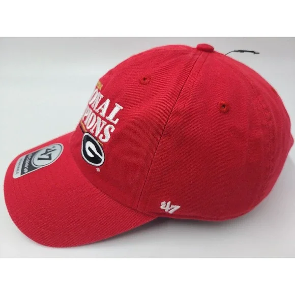 University of Georgia Bulldogs 2022 National Champions 47 Brand Hat Cap NCAA Red - Picture 5 of 12